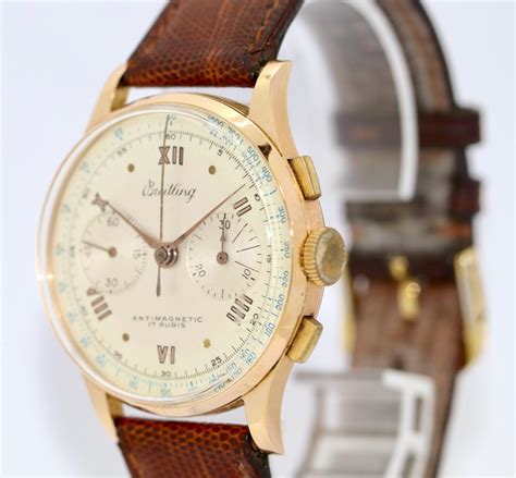 breitling cadette 1950 telemeter|Men's Breitling 18 Karat Gold Cadette Chronograph 1188 Hand.